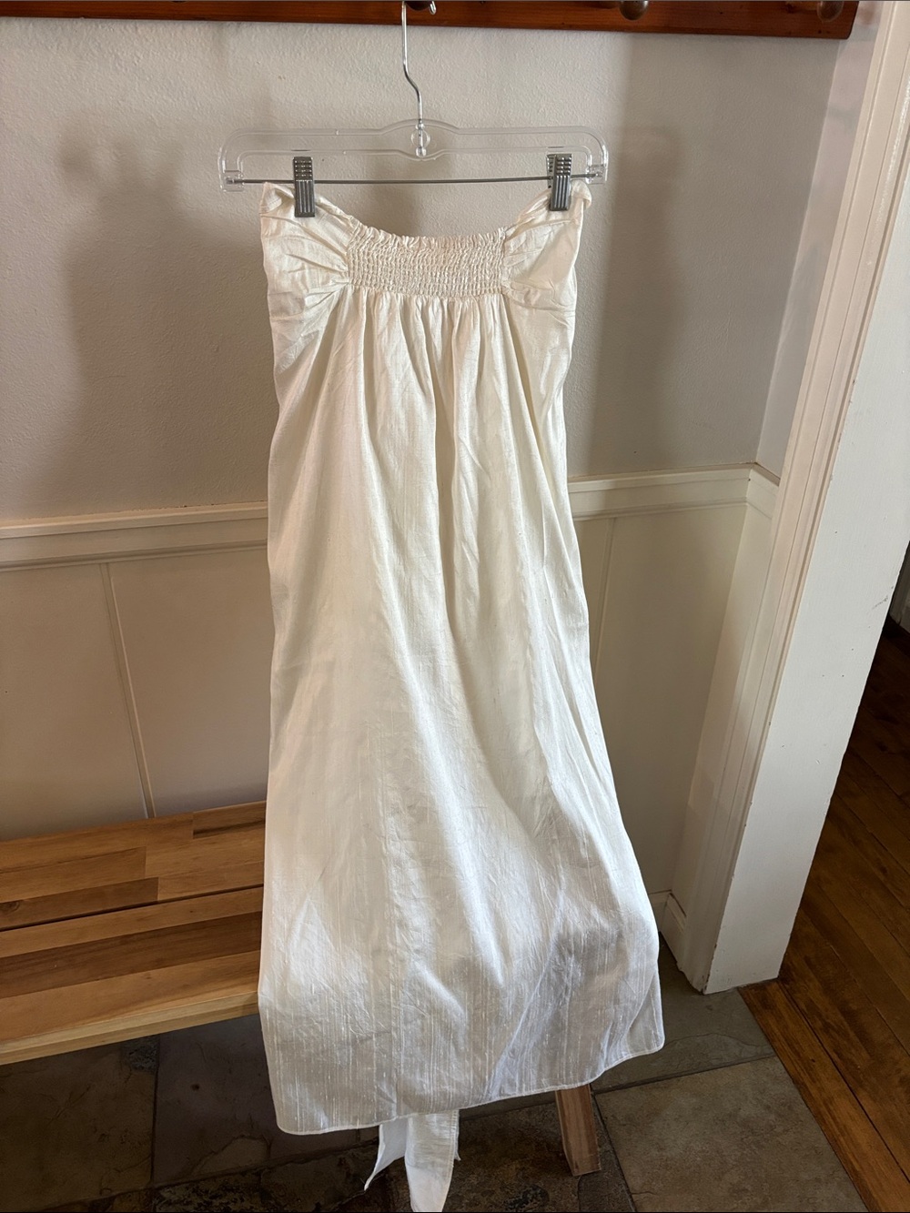 Julia Amory Cartagena Wrap Skirt Ivory Silk - Picture 4 of 7